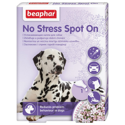 Краплі на холку для собак Beaphar «No Stress Spot On», 1 пипетка (заспокійливий засіб)