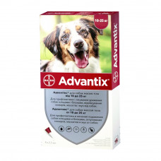 Краплі на холку для собак Bayer «Advantix» (Адвантікс) від 10 до 25 кг, 1 піпетка (від зовнішніх паразитів)