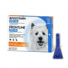 Краплі на холку для собак Boehringer Ingelheim (Merial) «Frontline» СПОТ Он від 2 до 10 кг, 1 піпетка (від зовнішніх паразитів)