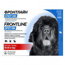 Краплі для собак Boehringer Ingelheim (Merial) «Frontline Combo» спот-он, XL 3 піпетки, 40-60 кг (від зовнішніх паразитів)