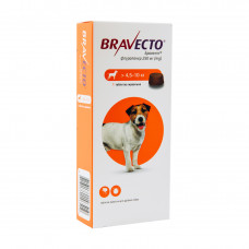 Таблетки для собак MSD Animal Health «Bravecto» (Бравекто) від 4,5 до 10 кг, 1 таблетка (від зовнішніх паразитів)