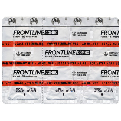 Краплі на холку для собак Boehringer Ingelheim (Merial) «Frontline Combo» (Фронтлайн Комбо) від 10 до 20 кг, 3 піпетки (від зовнішніх паразитів) Краплі на холку для собак Boehringer Ingelheim (Merial) «Frontline Combo» (Фронтлайн Комбо) від 10 до 20 кг, 3 піпетки (від зовнішніх паразитів)