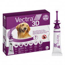 Краплі на холку для собак Ceva «Vectra 3D» (Вектра 3D) від 25 до 40 кг, 3 піпетки (від зовнішніх паразитів)