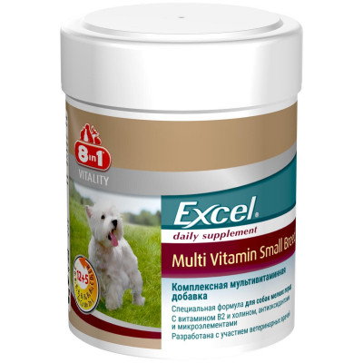 Вітаміни для собак дрібних порід 8in1 Excel «Multi Vitamin Small Breed» 70 таблеток (мультивітамін)