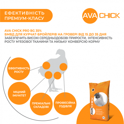 AVA Chick PRO BG 35% БМВС Гровер для бройлера