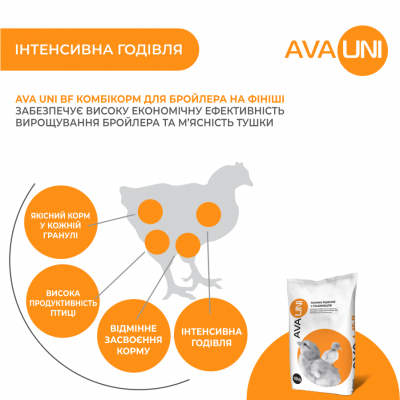 AVA UNI BF Комбікорм для бройлера на фініші 10кг